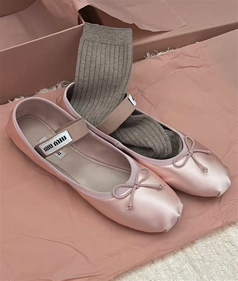 miu miu satin ballet flats|miu michael shoes.